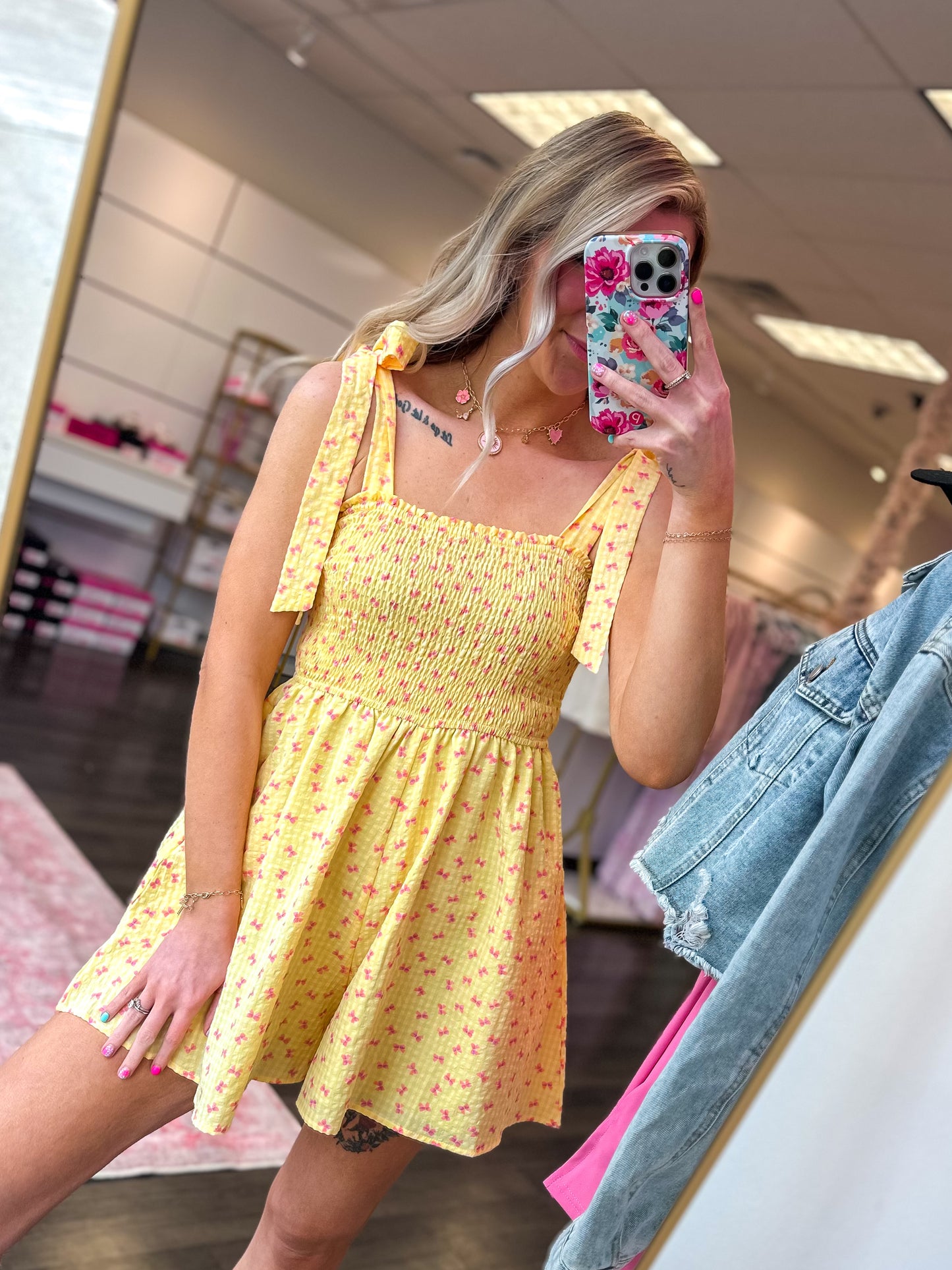Sun-Kissed Smocked Mini Romper