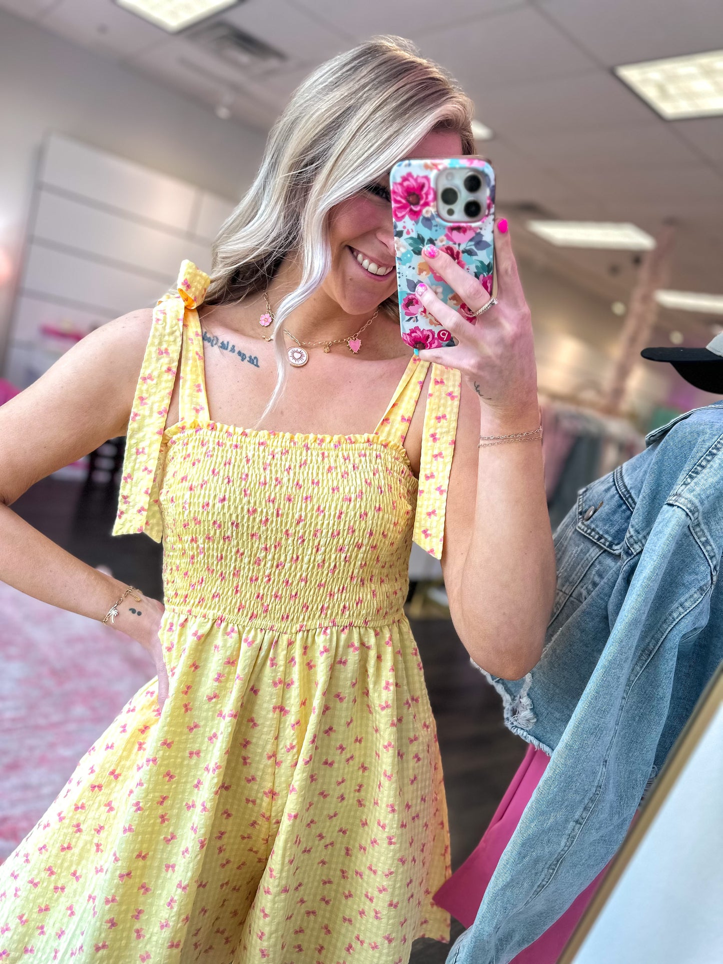 Sun-Kissed Smocked Mini Romper