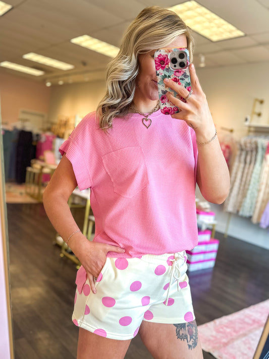 Dottie Darling Polka Dot Shorts - Pink