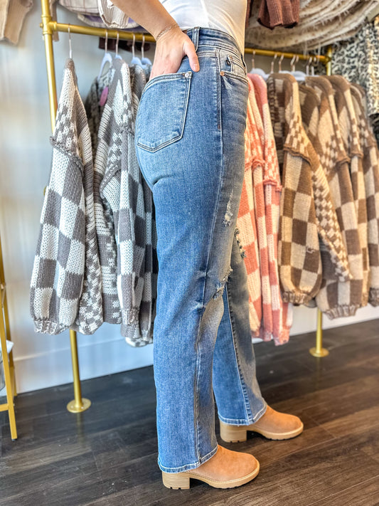 Dakota High Rise Dad Straight Leg Judy Blue Jeans