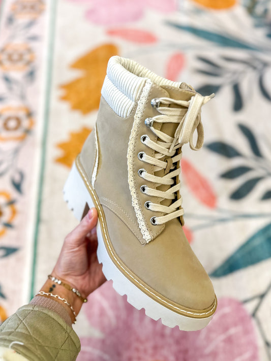 The Running Latte Lace Booties