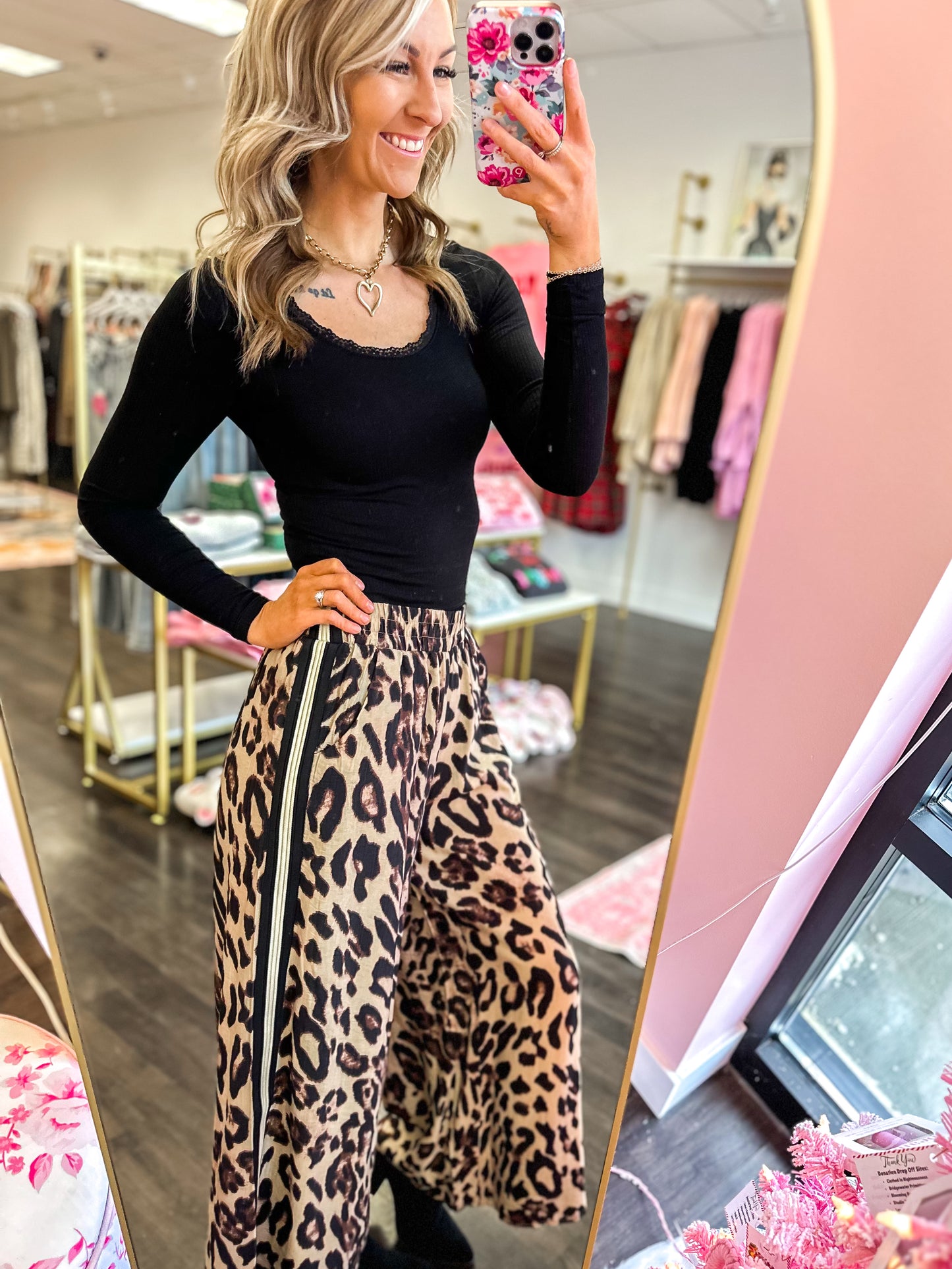Leopard Luxe Wide Leg Pants