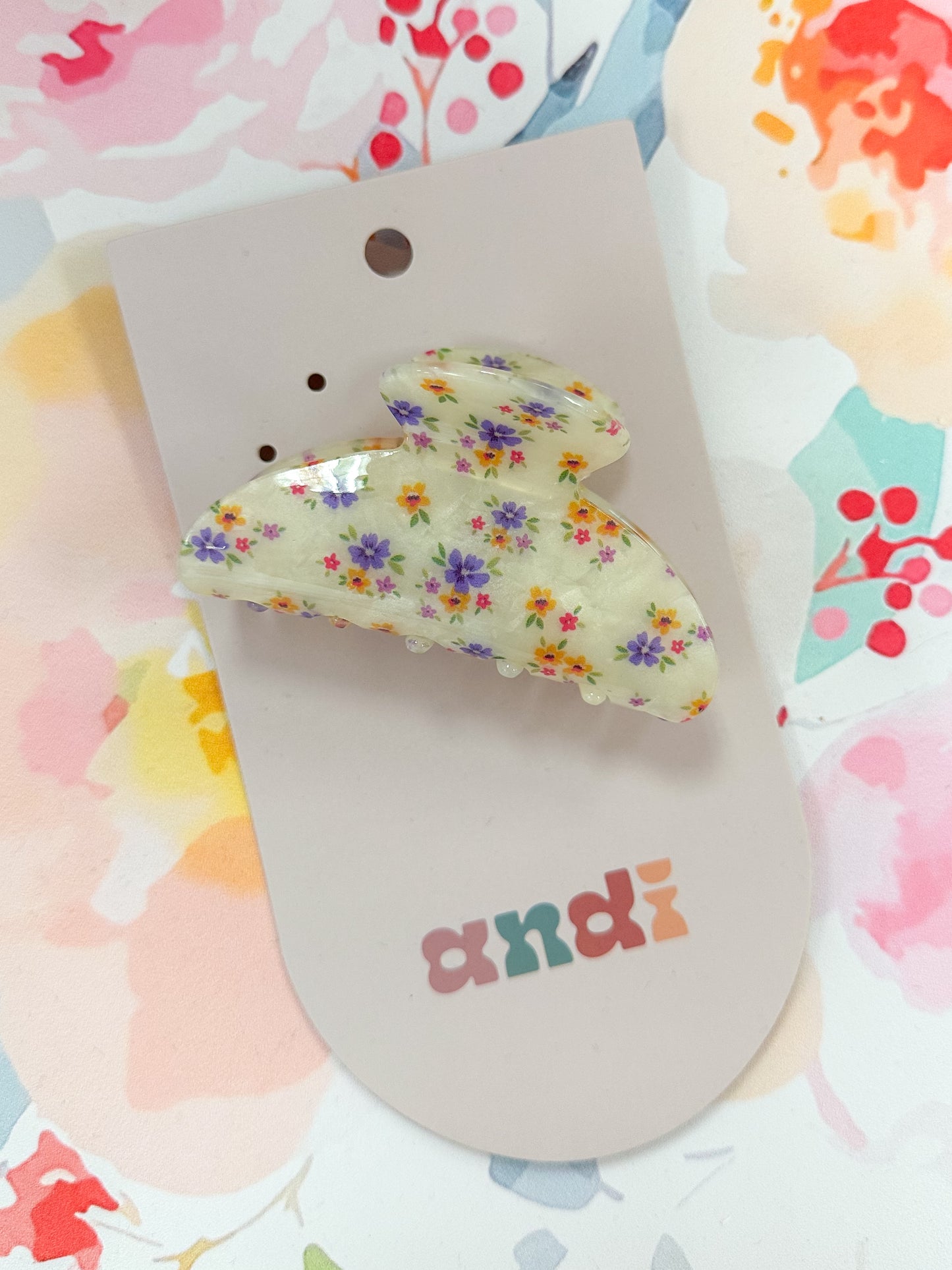 Elsie Floral Claw Clip