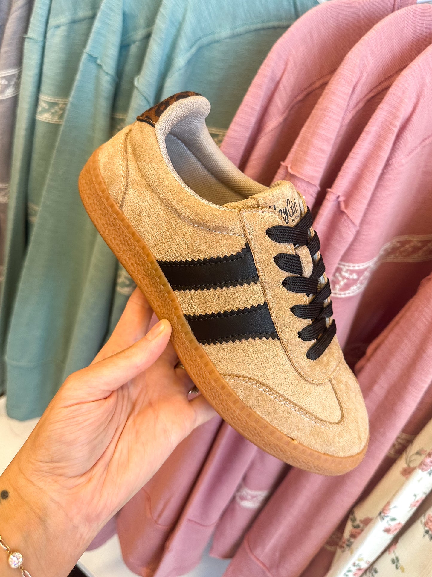 CORKY'S: Heads Up Camel Faux Suede Sneaker