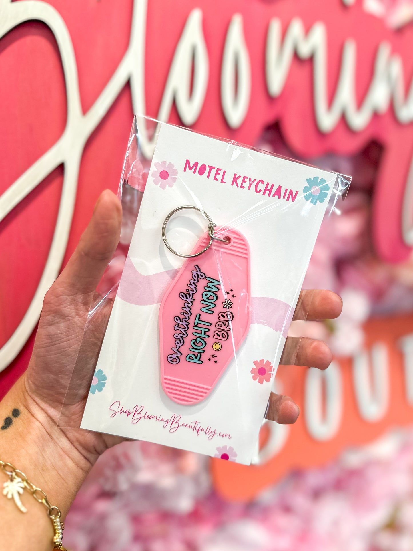 Overthinking Right Now BRB Keychain