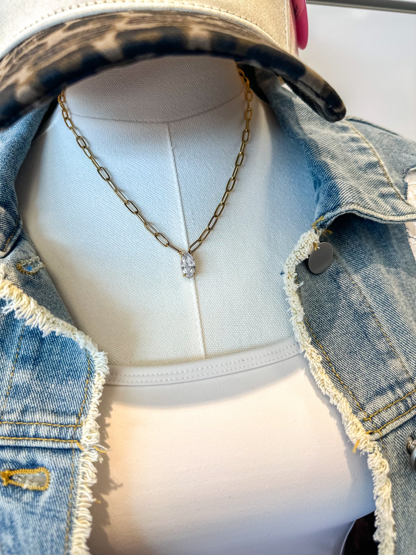 Gold + Diamond Pendant Necklace