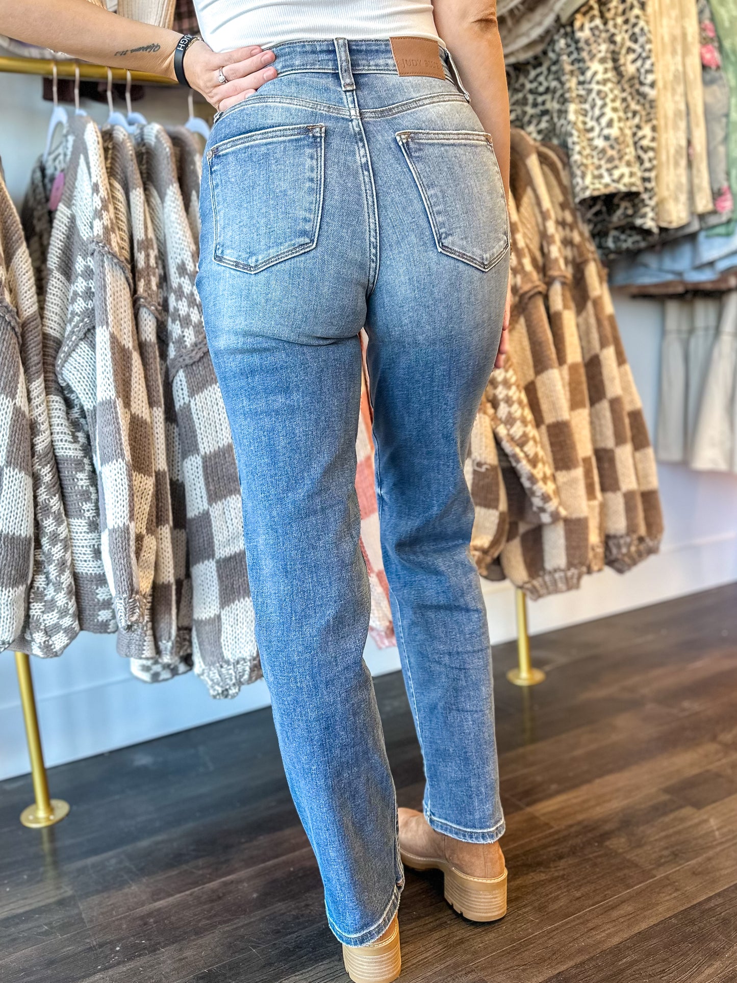 Dakota High Rise Dad Straight Leg Judy Blue Jeans