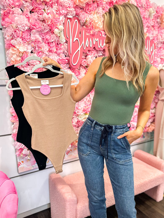 Sienna Square Neck Ribbed Bodysuit