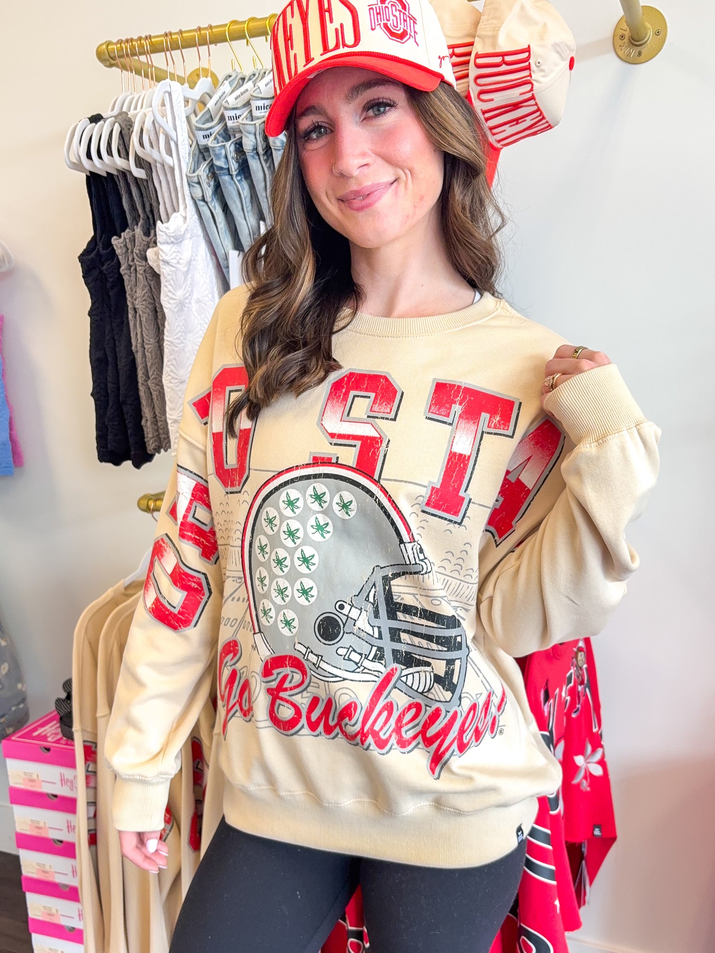 Ohio State Homefield Lantern Sleeve Crew | Gameday Social Apparel Co.®