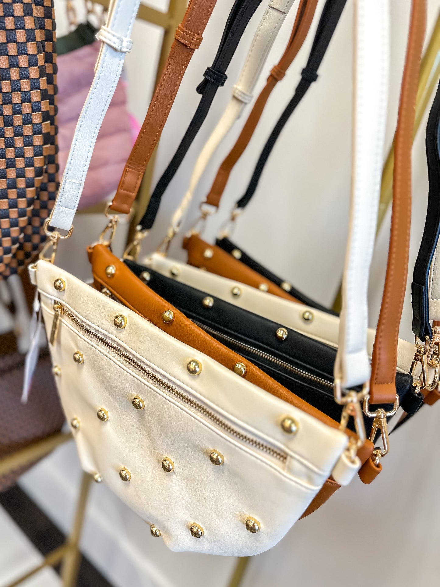 Chic Gold Studded Westlyn Bum Bag