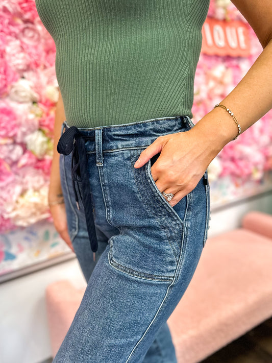 Hype Girl 2.0 High Rise Vintage Wash Judy Blue Joggers