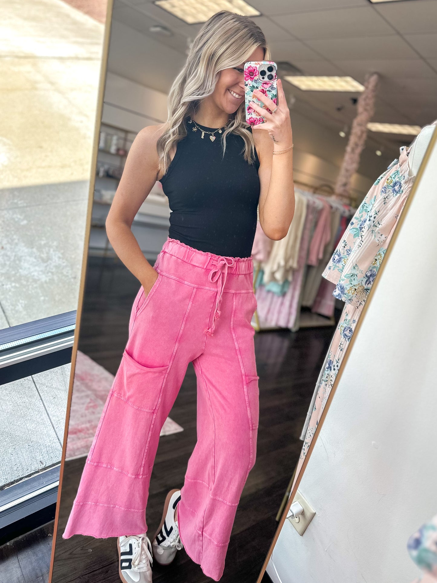 Millie Mineral Washed Terry Knit Pants