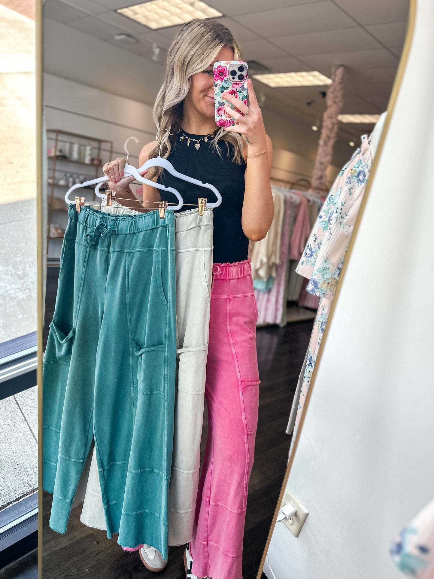 Millie Mineral Washed Terry Knit Pants