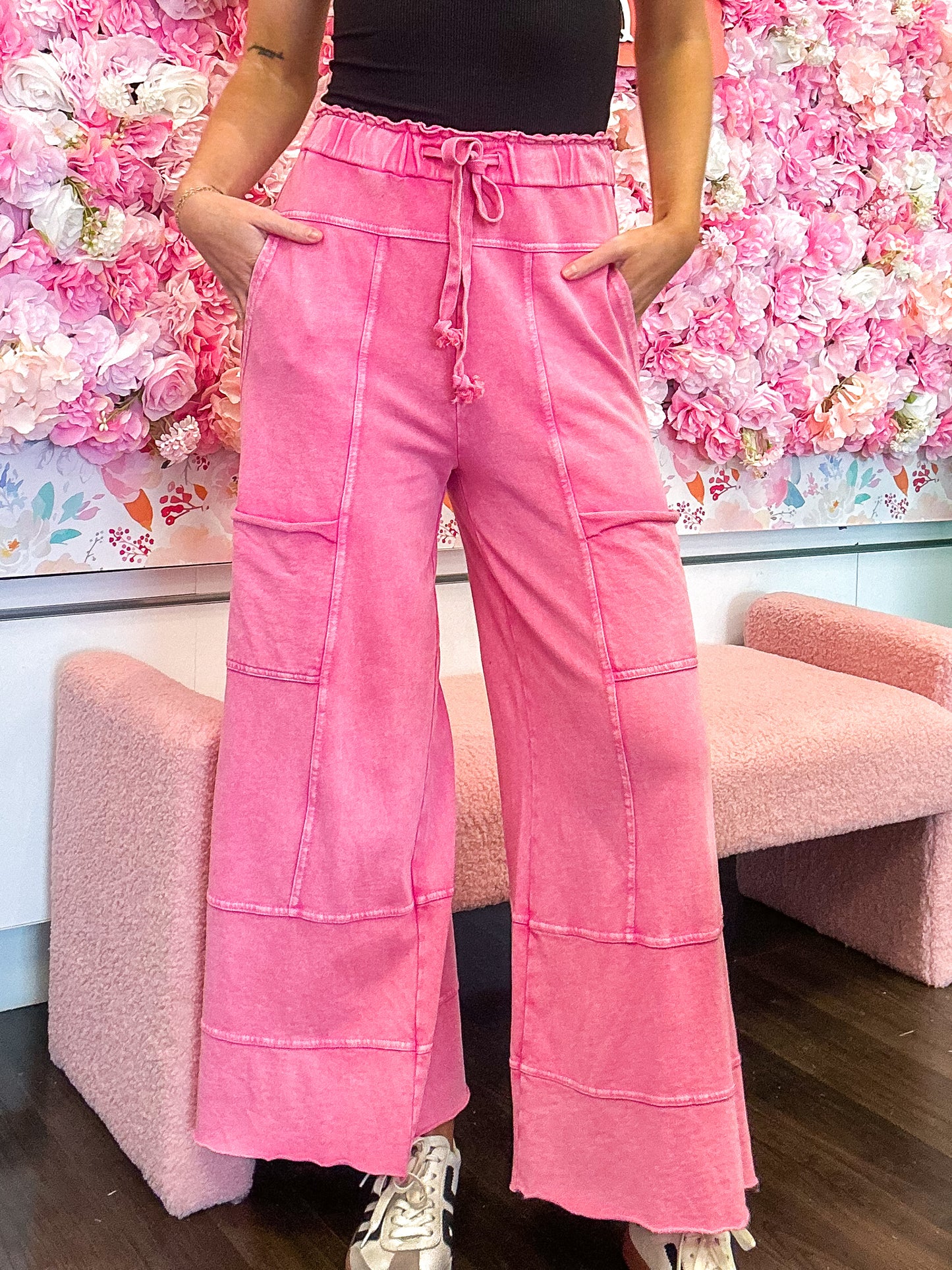 Millie Mineral Washed Terry Knit Pants