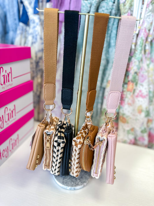 Wonderlust Woven Dual Pouch Wristlet