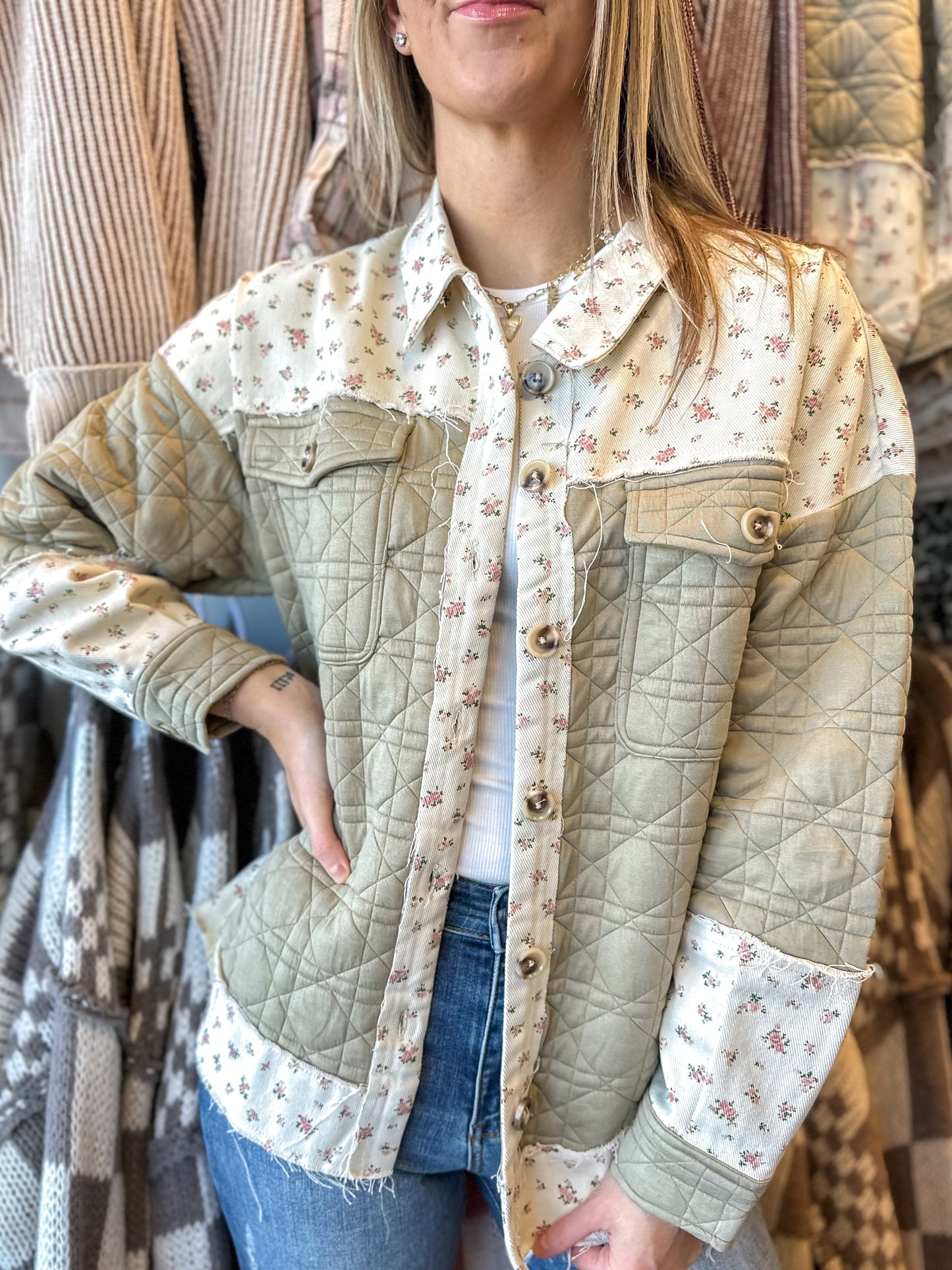 Oakley Oversized Floral Detail Jacket