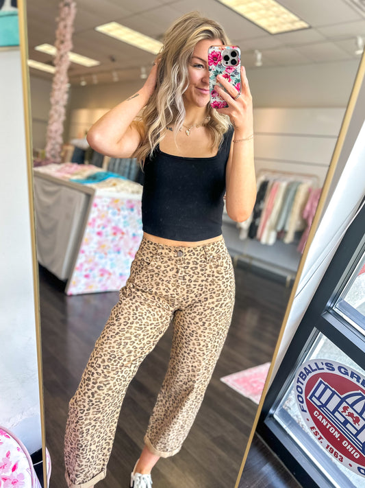 Blakely Barrel High Rise Leopard RISEN Jeans