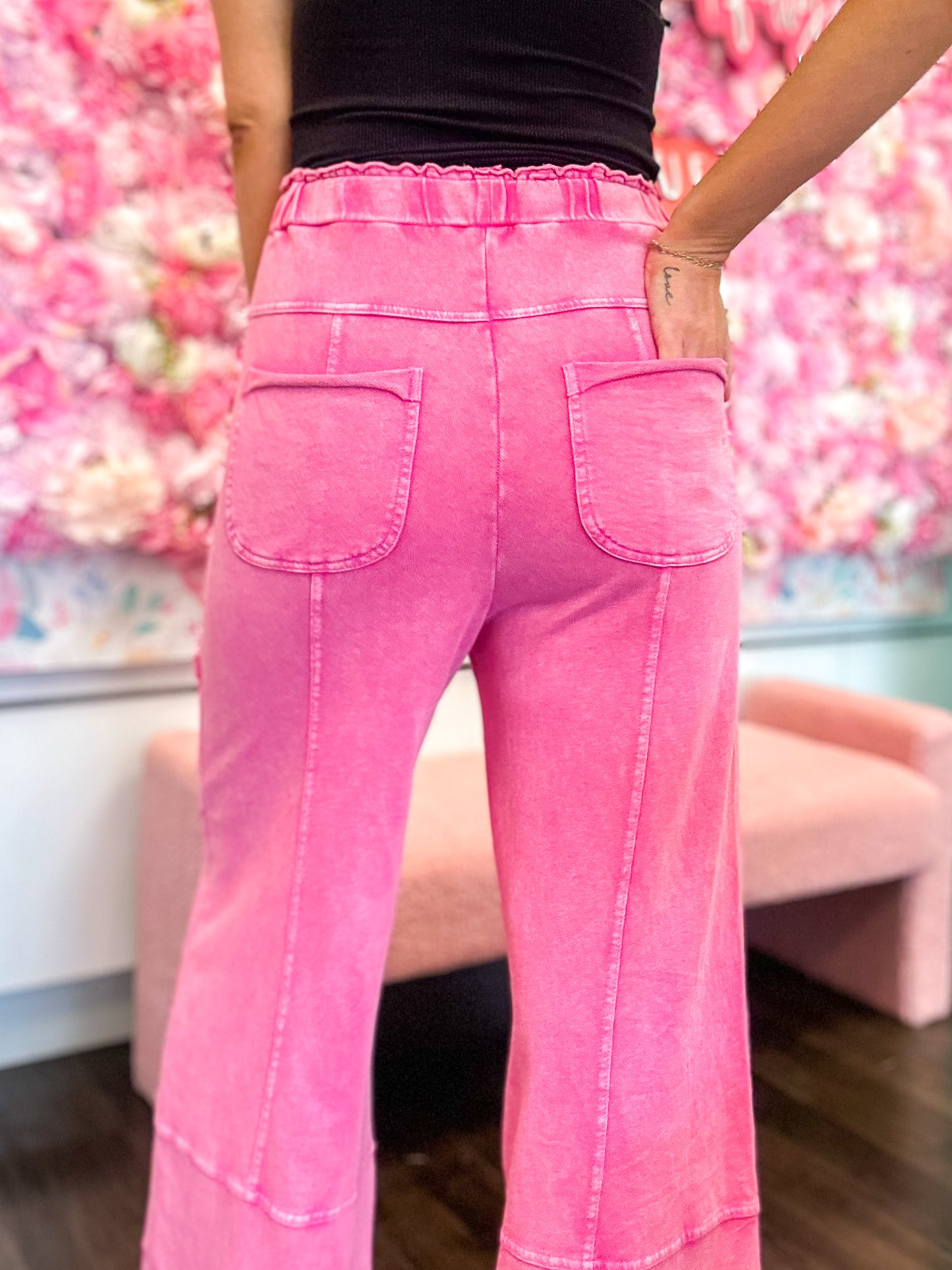 Millie Mineral Washed Terry Knit Pants