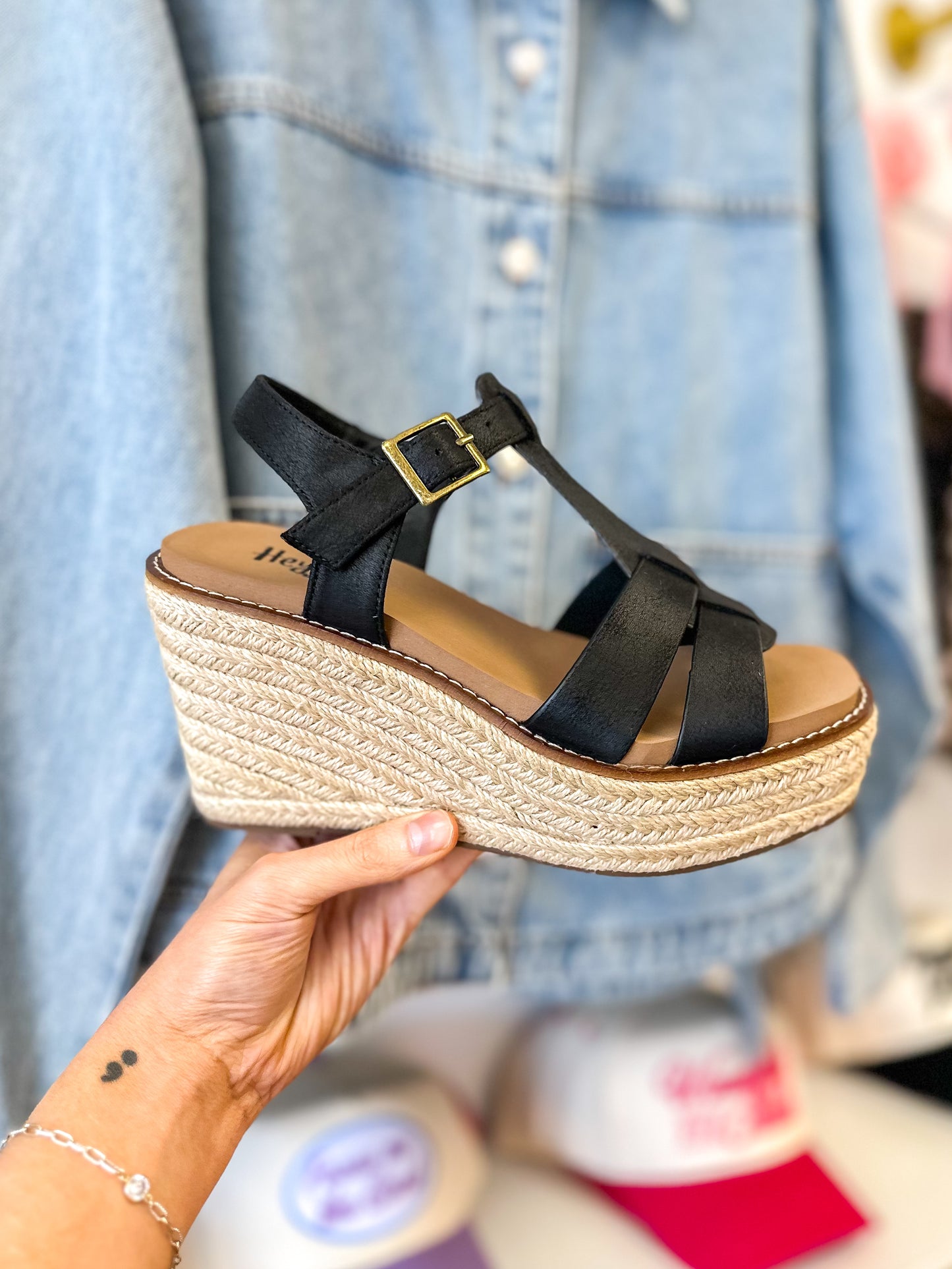 CORKY'S: Something's Fishy Black Wedge