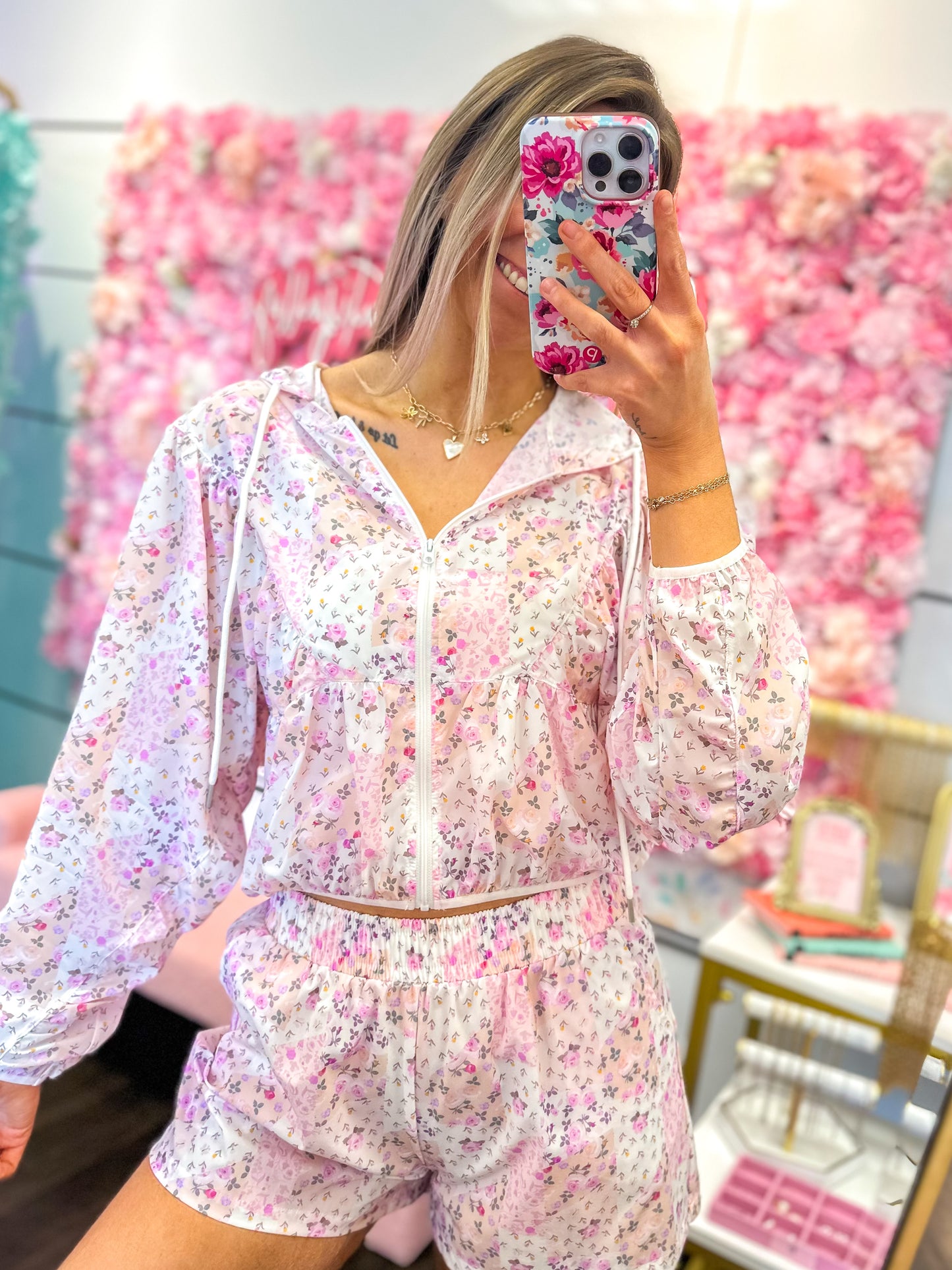 Patchwork Posies Windbreaker