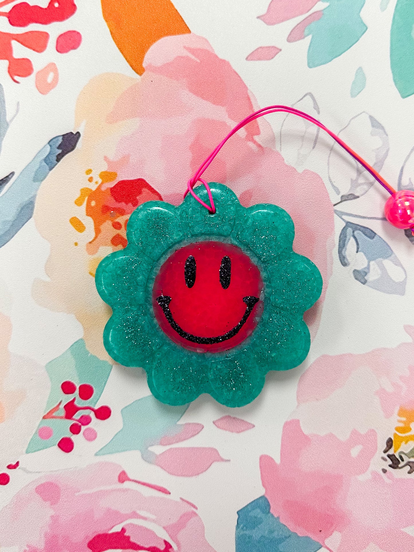 Smiley Flower Car Freshie