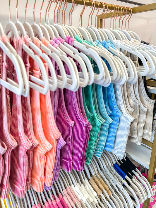 Emerson Essential Stone Washed Ribbed Racerback Brami