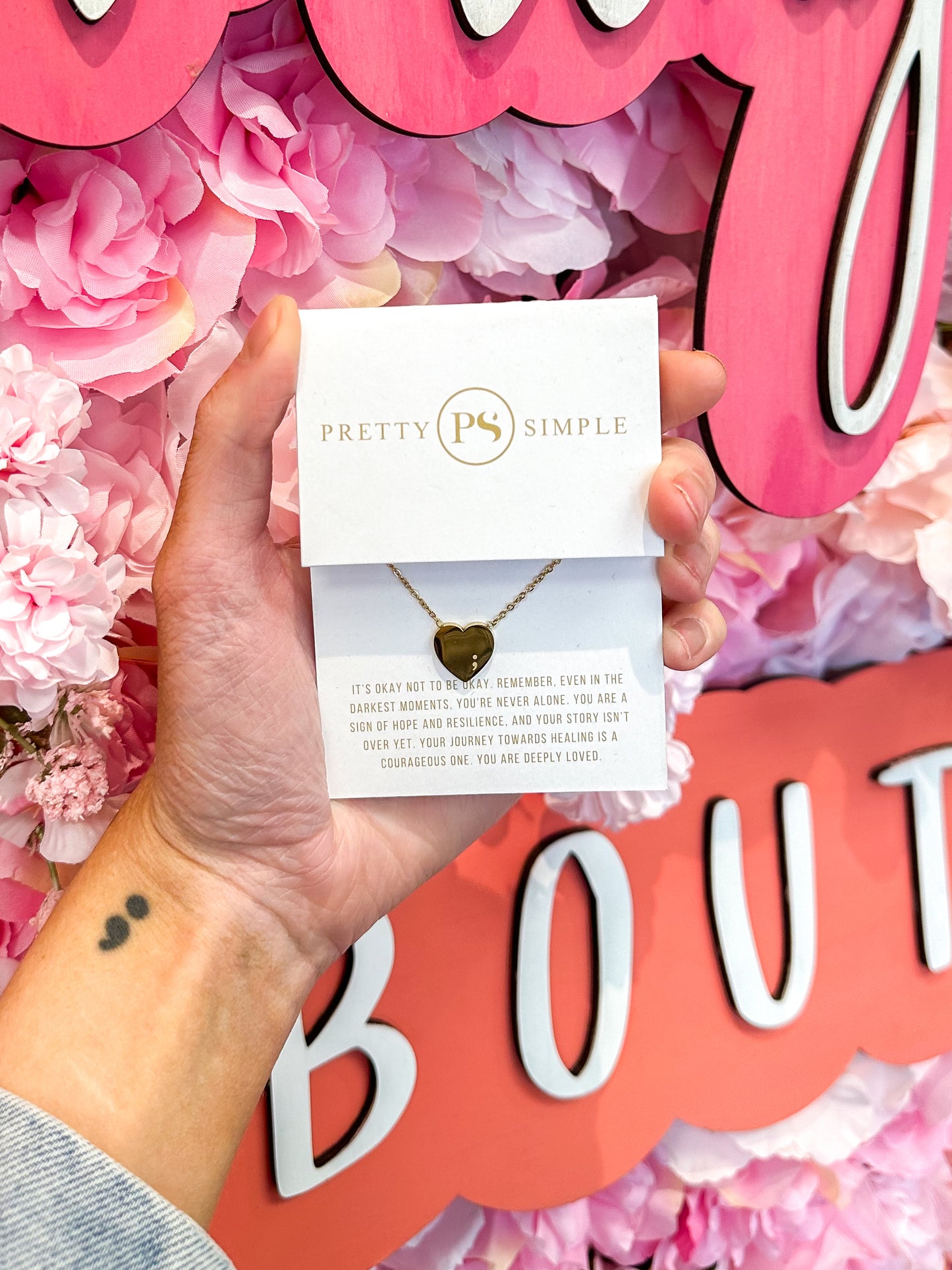 Breast Cancer Ribbon Gift Necklace