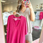 Back To The Basics Biker Short Set - Plum Pink