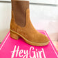 CORKY'S: Goodness Gracious Tobacco Faux Suede Booties