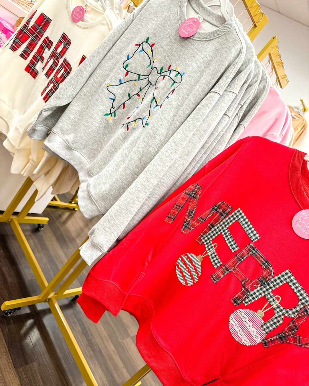 Merry Plaid Pullover - Red