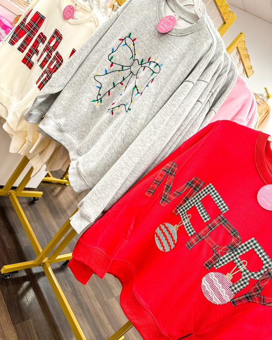 Merry Plaid Pullover - Red