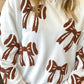 Football Bows Patch Sweatshirt