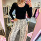 Sylvie Snake Print Barrel Jeans