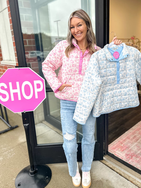 Quinn Quilted Floral Print Jacket