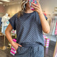 Sweet Spot Polka Dot Short Set - Blackish Charcoal