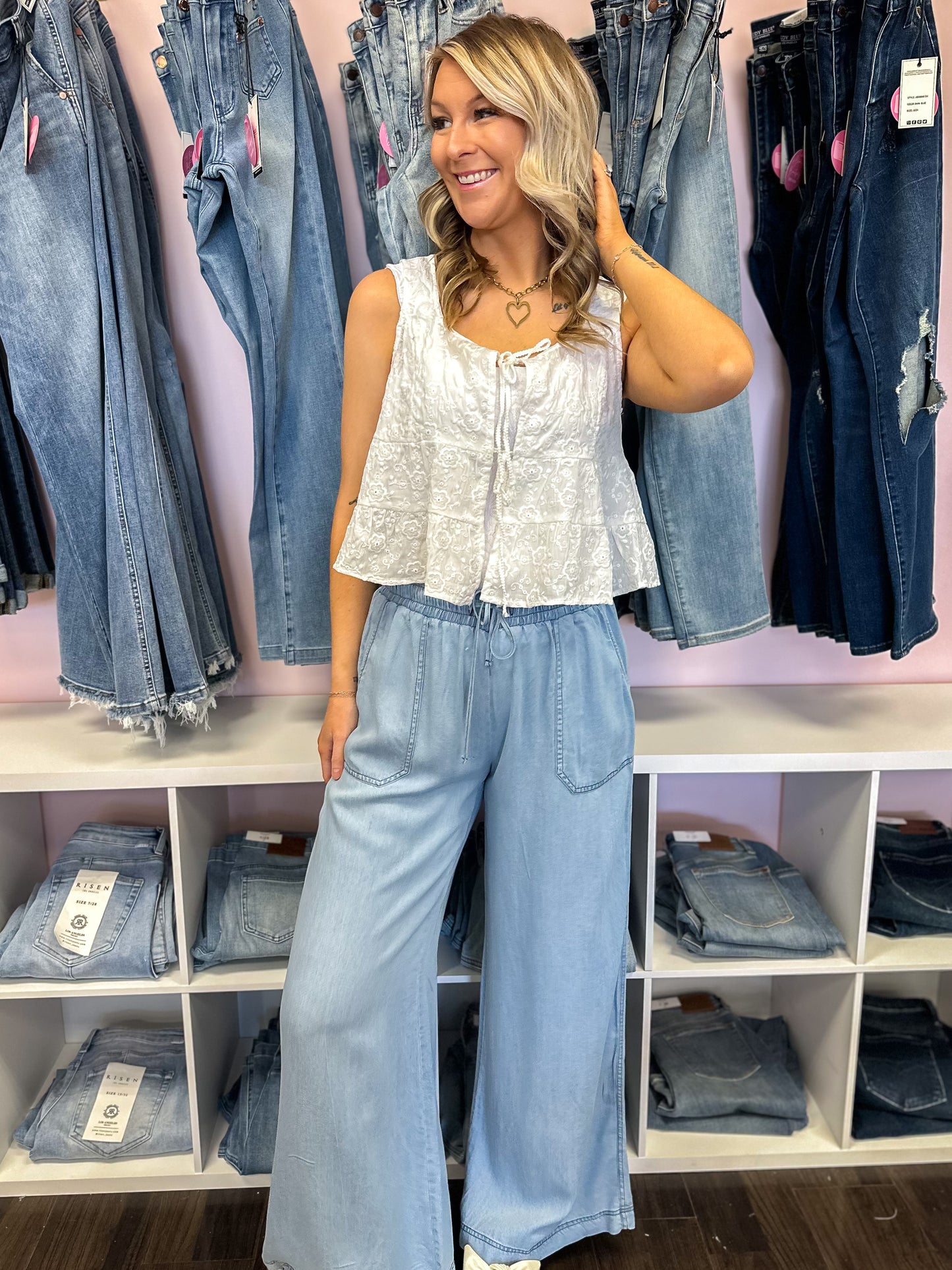 Reese Ruffle Tie Top