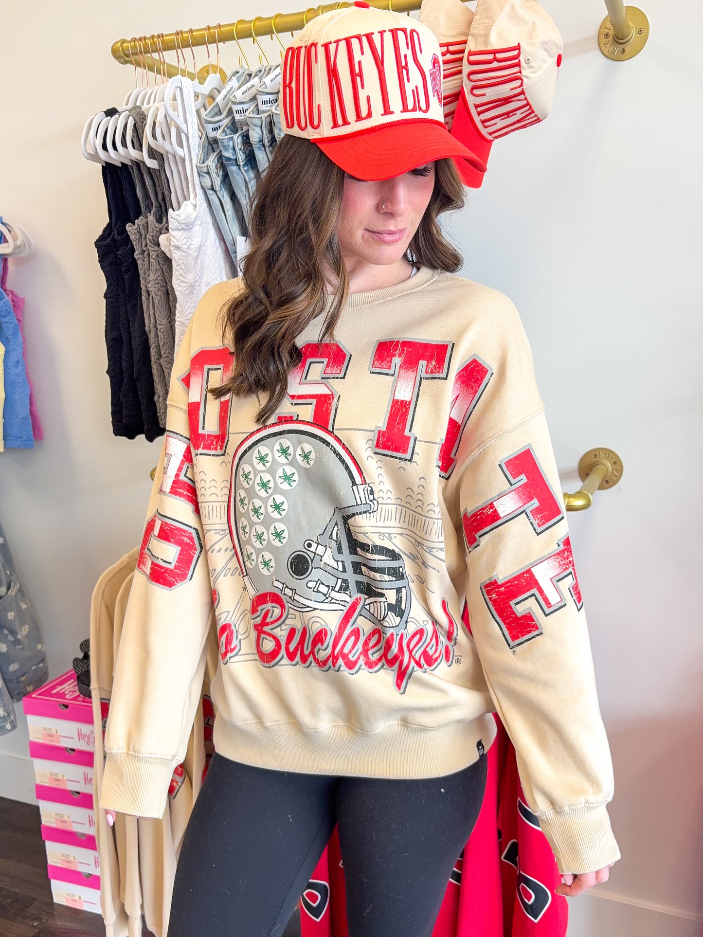 Ohio State Homefield Lantern Sleeve Crew | Gameday Social Apparel Co.®