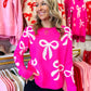 Pretty In Pink Bow Sweater