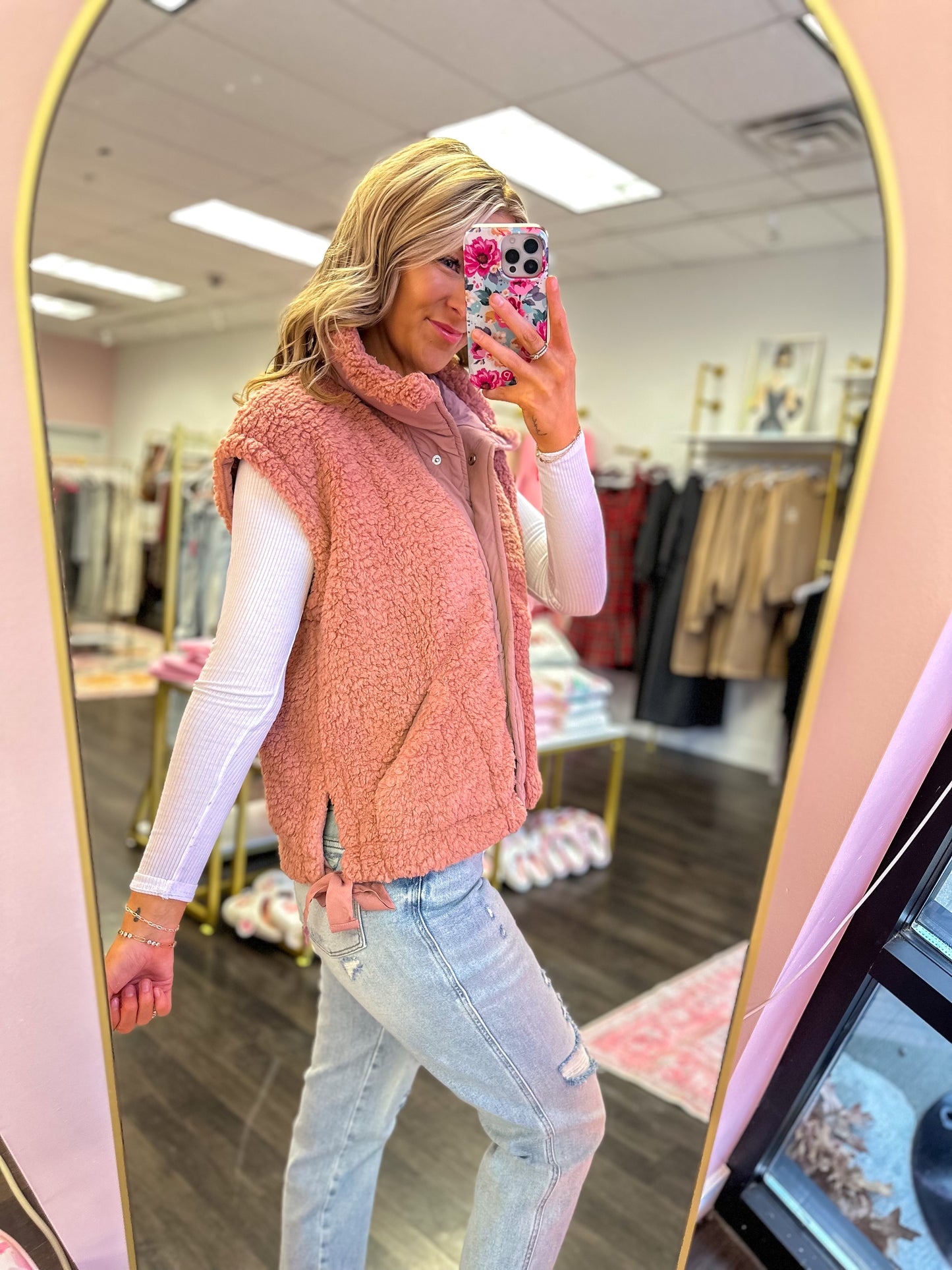 Bailey Button Down Fleece Sherpa Vest