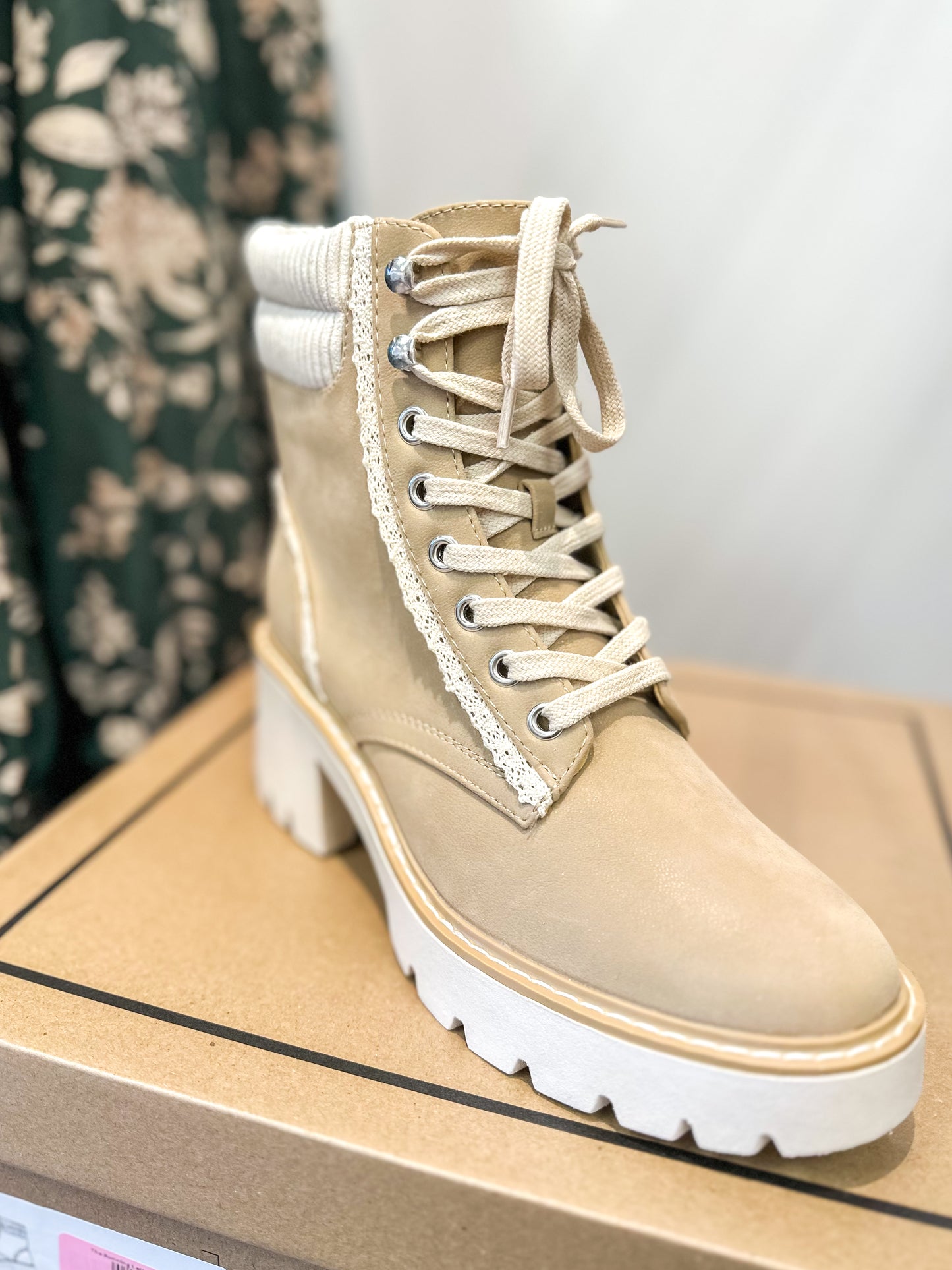 The Running Latte Lace Booties