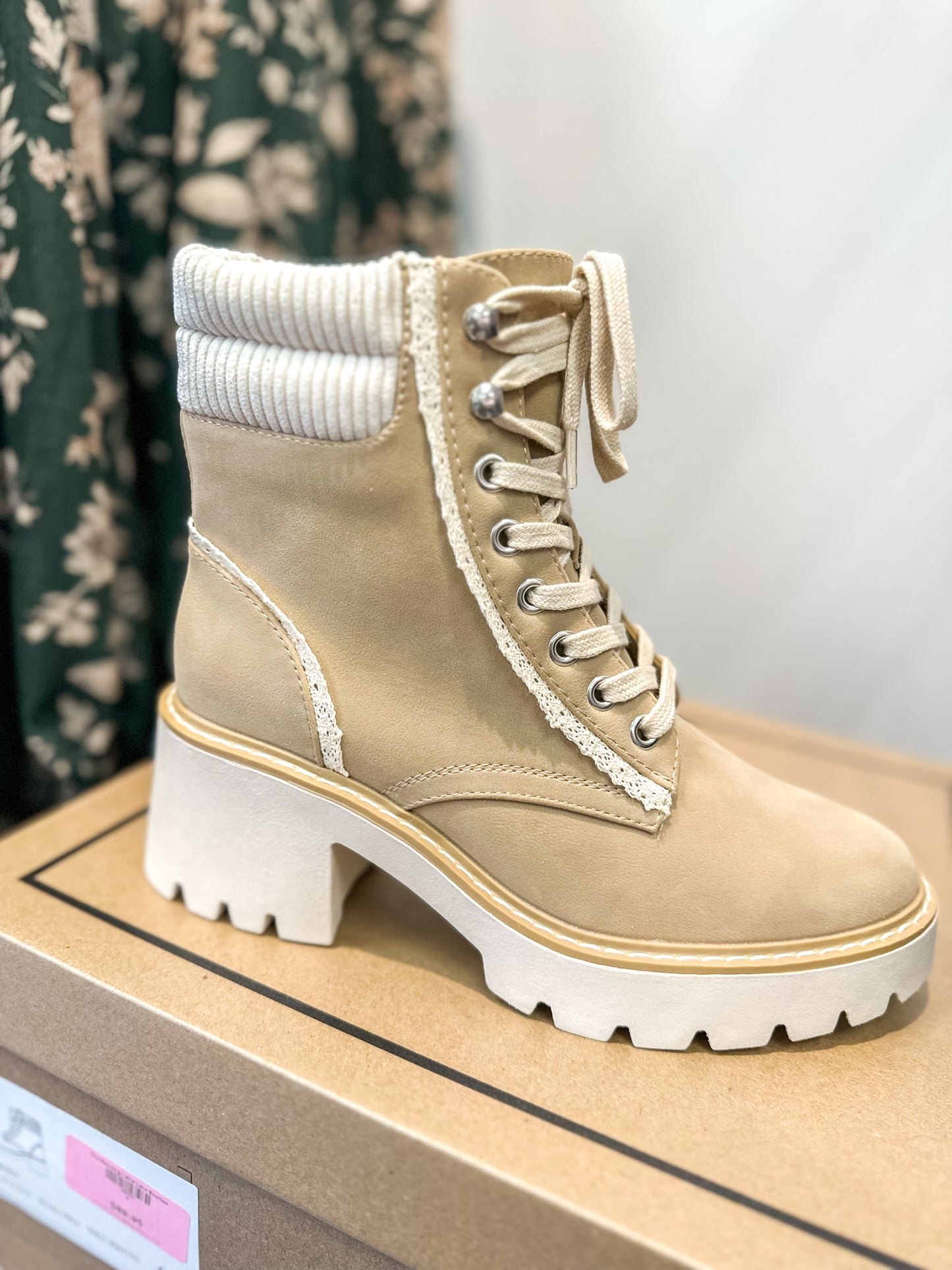 The Running Latte Lace Booties