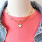 White Heart Necklace