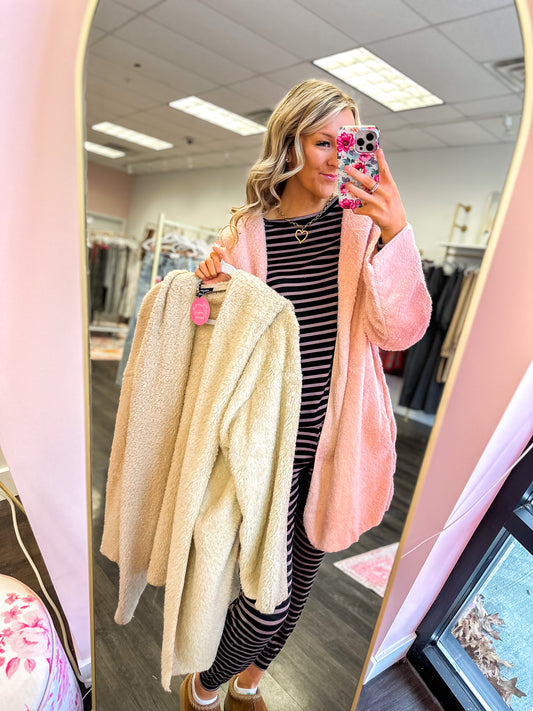 Cora Cozy Fleece Hooded Shacket