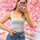 Blair Basic Square Neck Cropped Cami Top