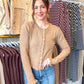 Mabel Ruffle Knit Cardigan - Caramel
