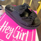 CORKY'S: Lil Bit Knotty Sandals - Black White Polka Dots