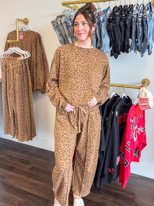 Lennon Leopard Barrel Pants
