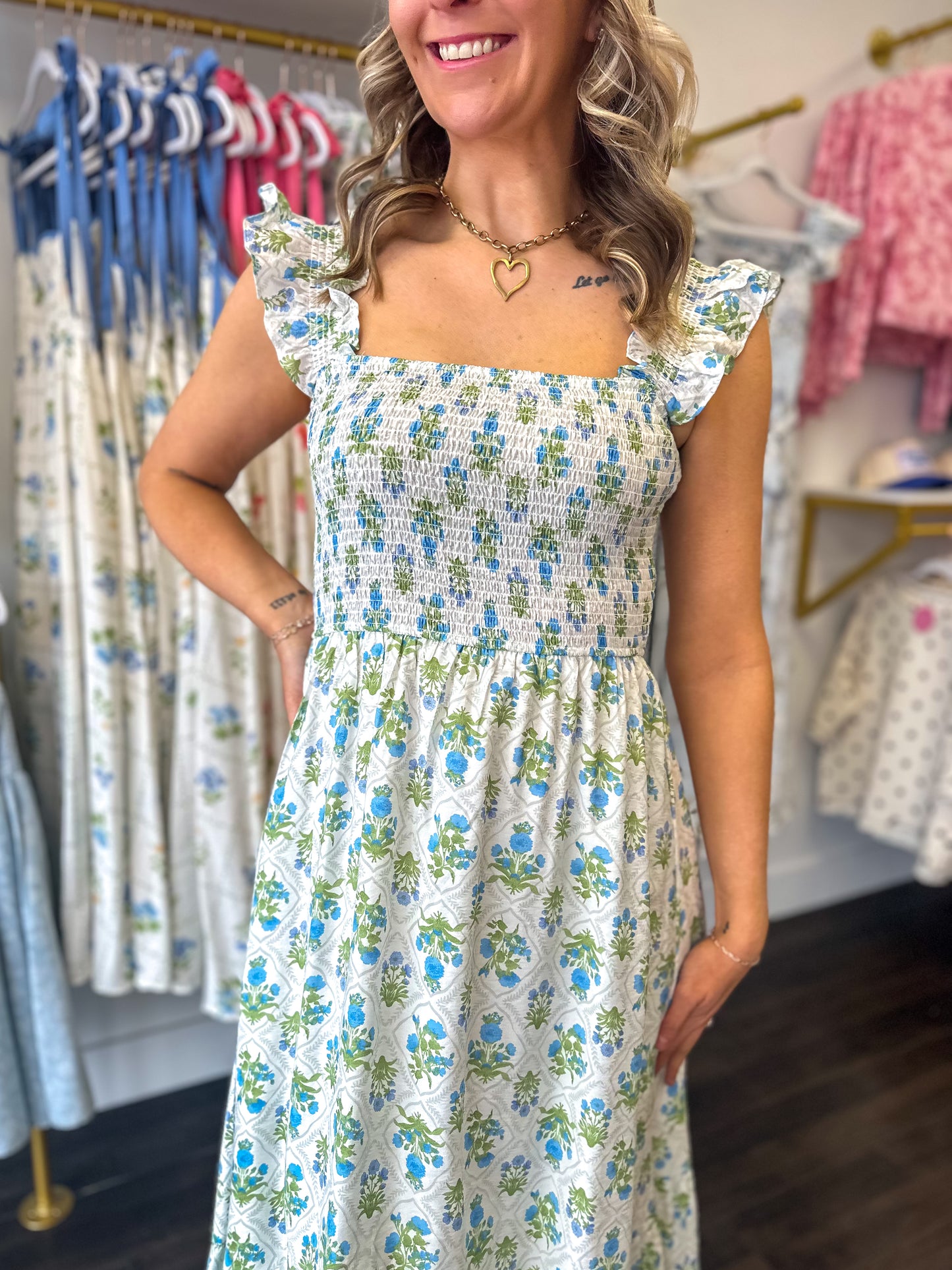 Meadow Bloom Midi Dress
