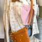 Chic Gold Studded Westlyn Bum Bag - Brown
