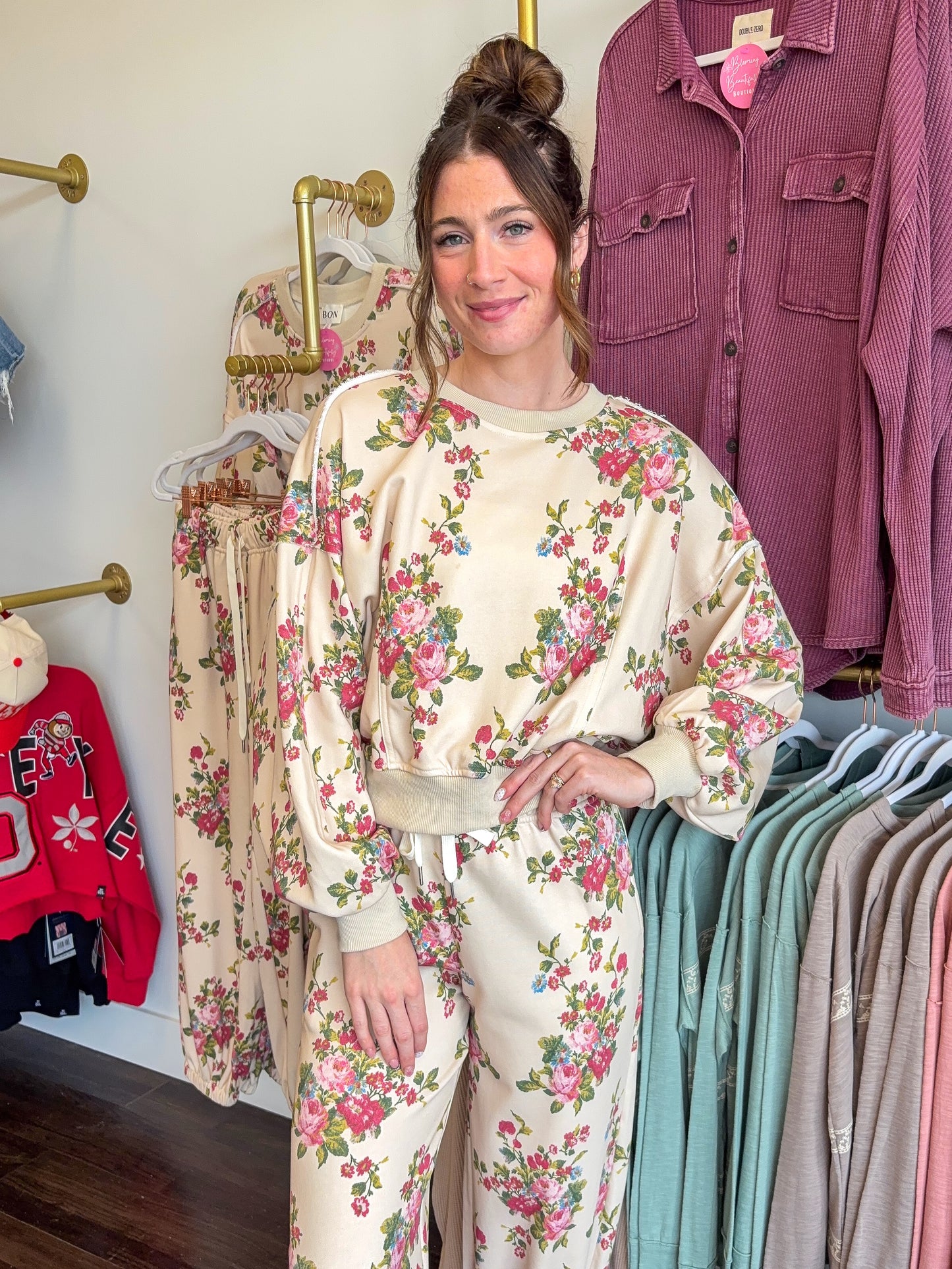 Vintage Blooms Oversized Sweatshirt